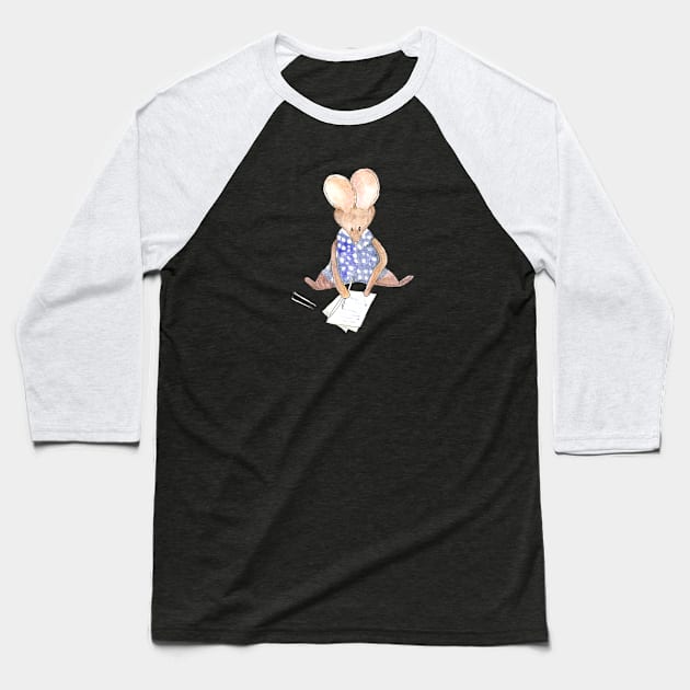 Artist Mouse Baseball T-Shirt by DaceK